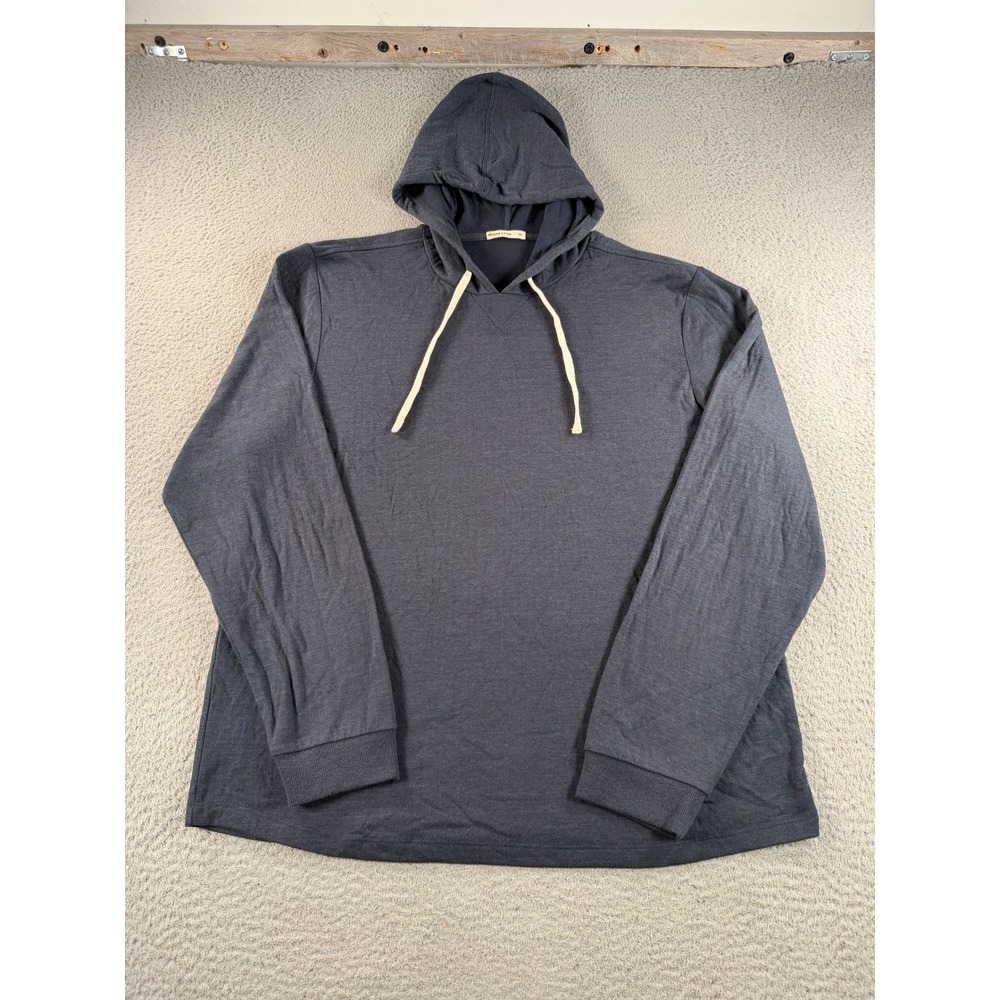 Marine Layer DK Hoodie Mens XL Blue Pullover Drawstring Long Sleeve 15685